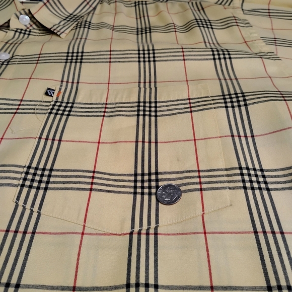 Karl Kani Vintage Yellow and Black with Red Casual Button Down Shirt, 2X - Picture 14 of 16